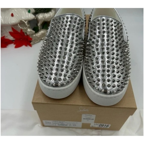 Christian Louboutin roller boat spike slip on sneakers size 44 made Italy main image 4